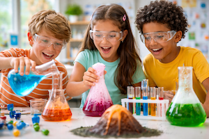 Schüler experimentieren